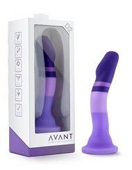Alternate back view of AVANT PURPLE RAIN SUCTION CUP GSPOT DONG