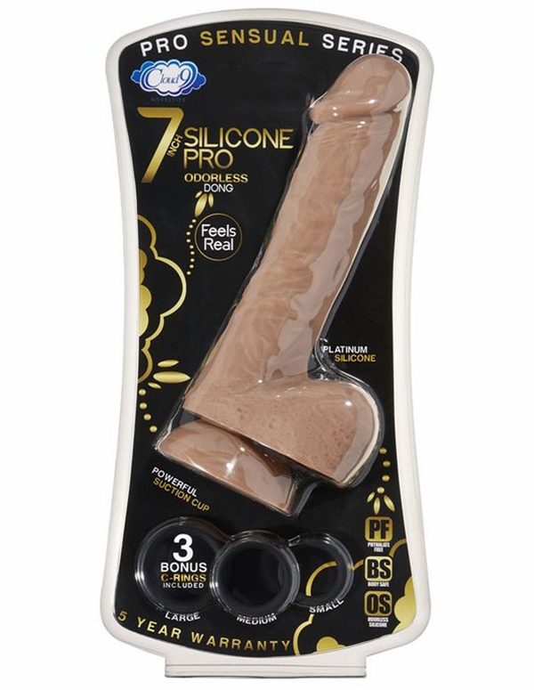 Pro Sensual 7In Silicone Dong ALT view Color: TA