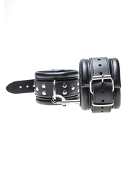 Alternate front view of TRIPLE X LEATHER ANKLE CUFFS