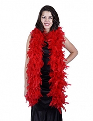 Additional  view of product CHANDELLE FEATHER BOA with color code RD