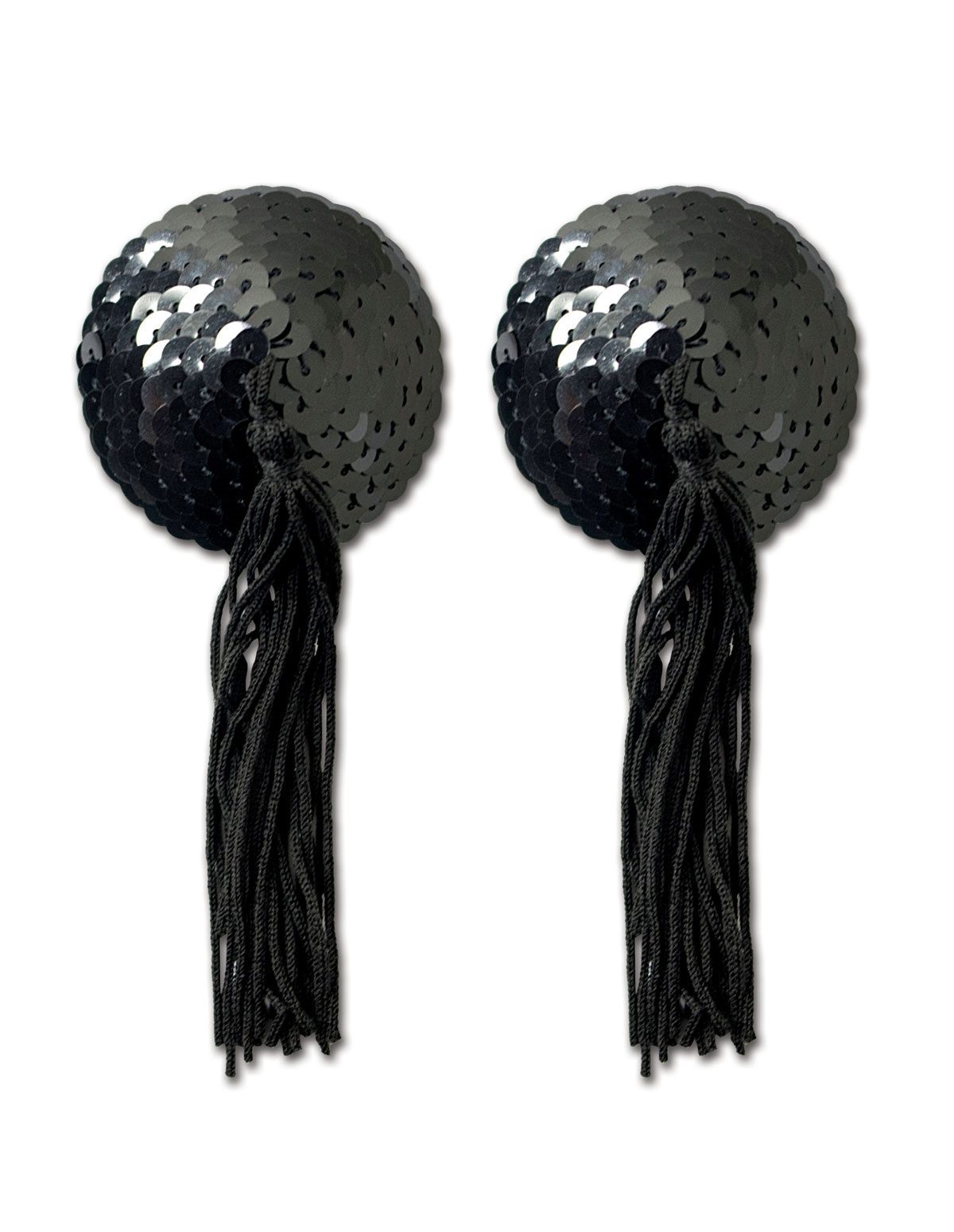 alternate image for Black Tassel Pasty With Black Sequins