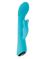 Alternate front view of AQUA BUNNY RABBIT VIBRATOR