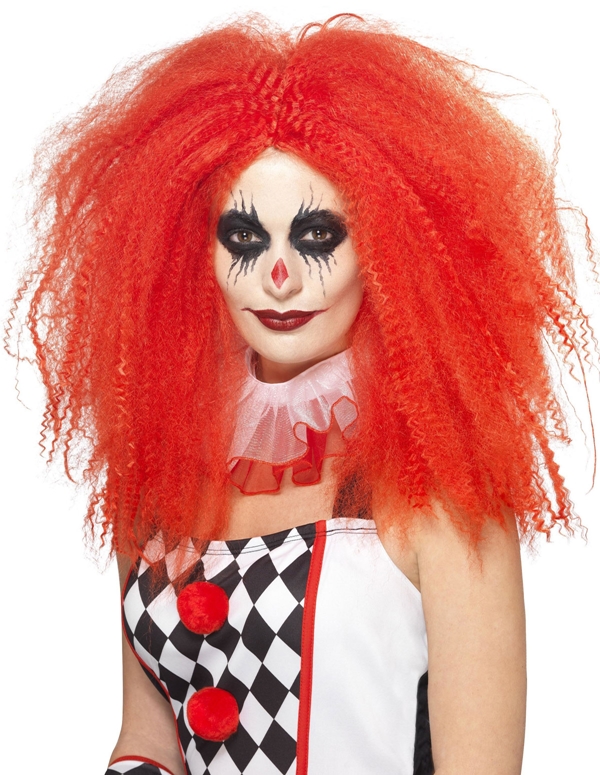 Crimped Clown Wig default view Color: RD
