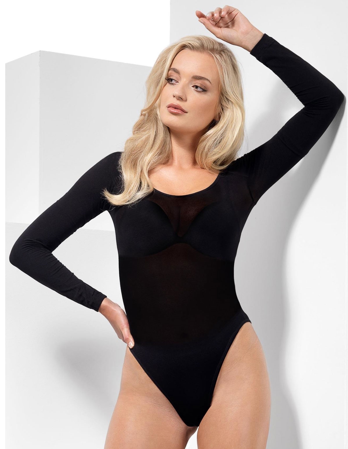 alternate image for Opaque Long Sleeve Body Suit