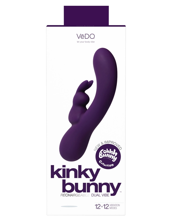 Kinky Bunny Rechargeable Rabbit Vibrator ALT1 view Color: PR