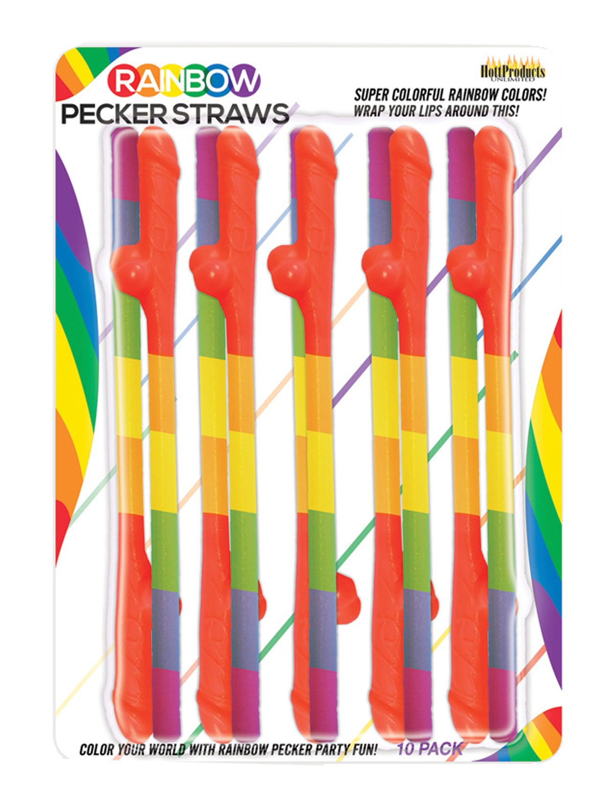 alternate image for Rainbow Pecker Straws