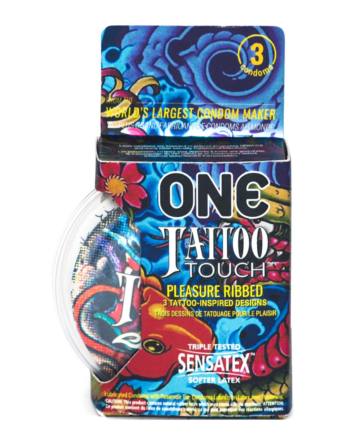 alternate image for One Tattoo Touch Condoms 3Pk