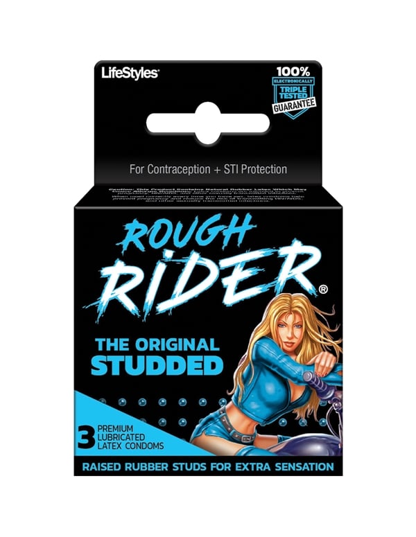 Rough Rider Studded Condoms 3Pk default view 