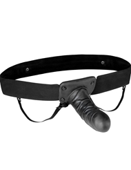Additional  view of product LUX FETISH VIBRATING STRAP ON with color code BK