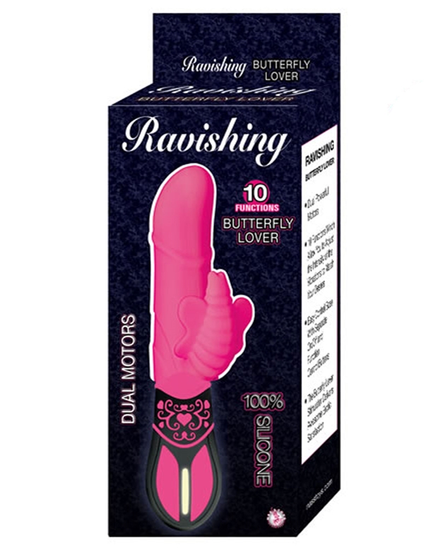 Ravishing Butterfly Lover Pink Vibrator ALT view Color: RD