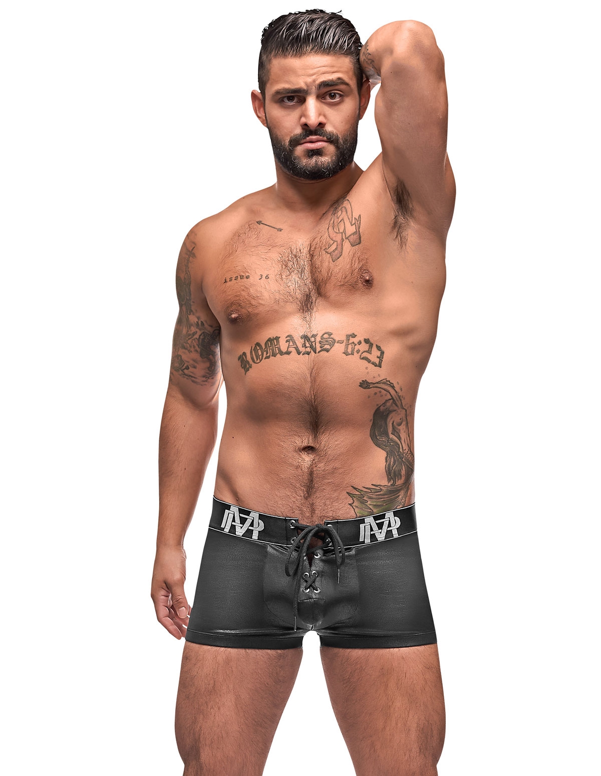 alternate image for Black Ice Lace Up Boxer