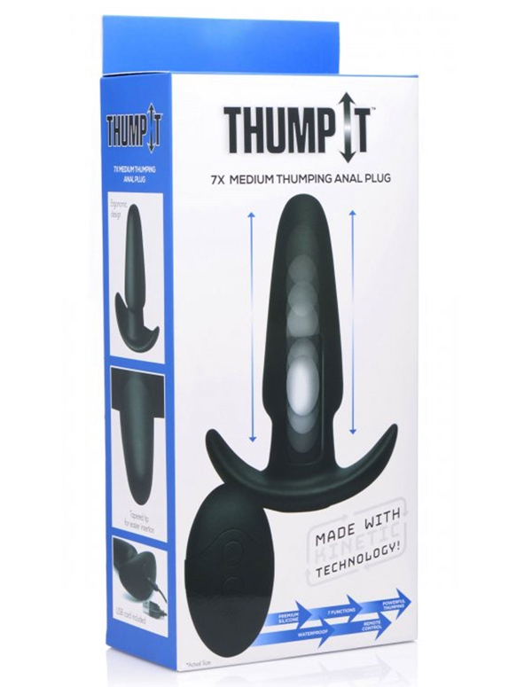 Thump It - Silicone Anal Plug ALT3 view Color: BK