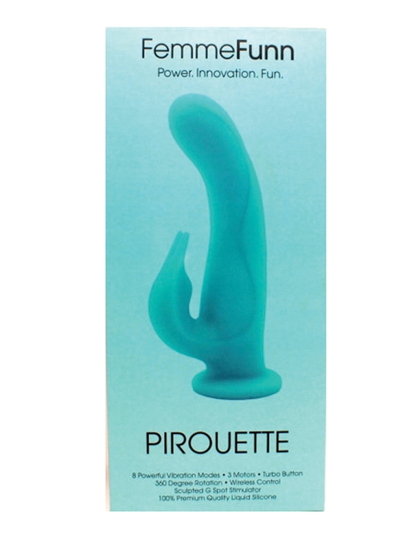Pirouette Rabbit Vibrator ALT2 view Color: TQ