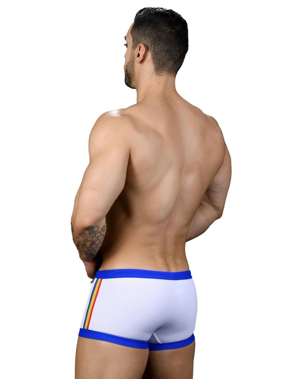 Andrew Christian Pride Mesh Trunk ALT view Color: RWW
