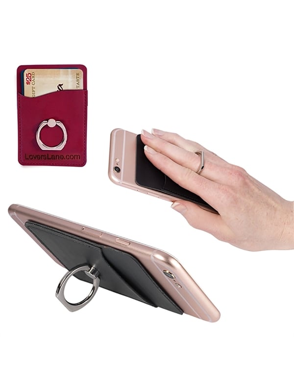 Cell Phone Wallet With Ring Stand - Red default view Color: ALT