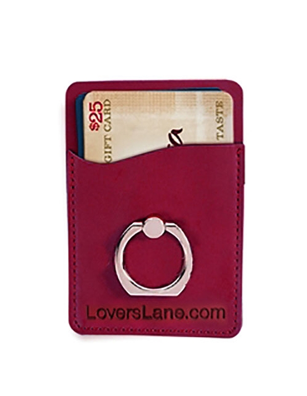 Cell Phone Wallet With Ring Stand - Red ALT view Color: RD