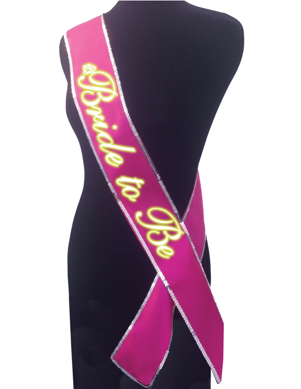 Bride To Be Sash - Glow In The Dark default view Color: PK