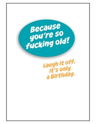 Alternate back view of DO YOU KNOW WHY I'M LAUGHING? BIRTHDAY CARD