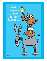 Front view of JUST WHAT YOU WANTED BIRTHDAY CARD