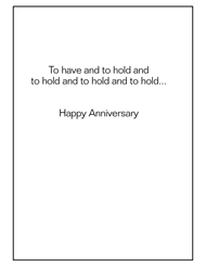 Alternate back view of LOVE IS ANNIVERSARY CARD