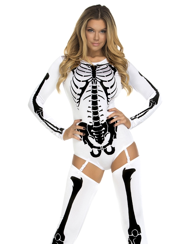 Bone-A-Fide Sexy Skeleton Costume default view Color: WB