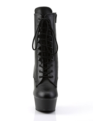 Additional ALT view of product DELIGHT MATTE LEATHER ANKLE BOOTIE WITH POCKET with color code BK