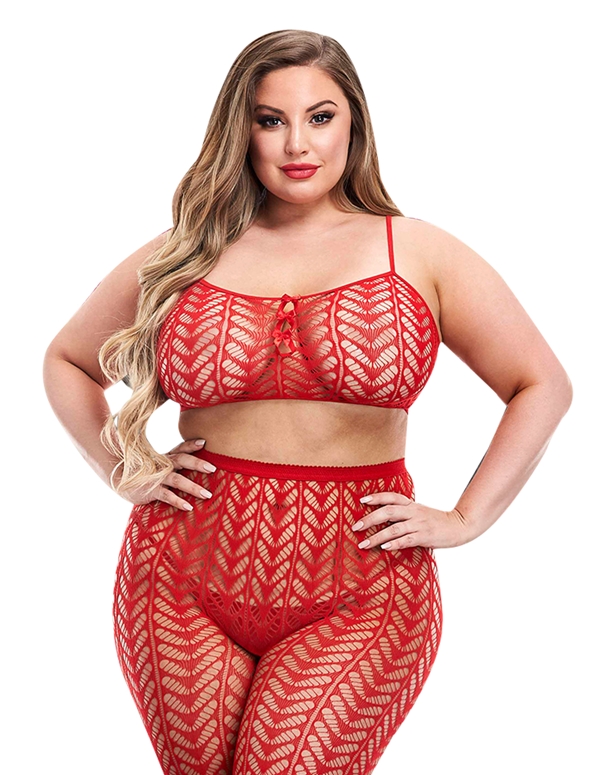 CROP TOP AND PANTS SET default view Color: RD
