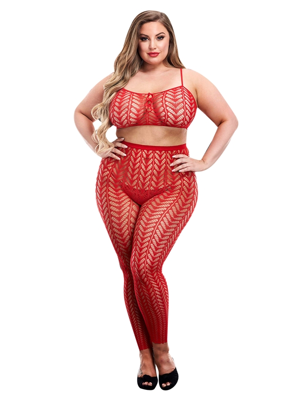 CROP TOP AND PANTS SET ALT view Color: RD