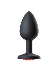 Alternate front view of GEMS JEWELED SILICONE ANAL PLUG - SMALL
