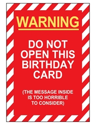 Additional  view of product WARNING DO NOT OPEN THIS BIRTHDAY CARD with color code NC
