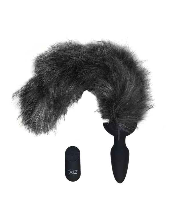 Tailz Vibrating Gray Fox Tail default view Color: GY