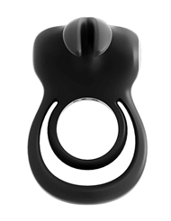 Alternate back view of THUNDER BUNNY RECHARGEABLE VIBRATING DUAL C-RING