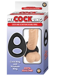 Alternate back view of MY COCK RING & SCROTUM DOUBLE RING