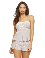 Front view of MYRNA MODAL & LACE CAMI SET
