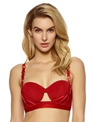 Additional  view of product LILI CAGED BRA with color code RD
