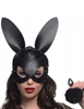 Additional BLACK view of product TAILZ BUNNY TAIL ANAL PLUG AND MASK SET with color code BK