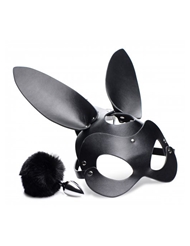 Alternate back view of TAILZ BUNNY TAIL ANAL PLUG AND MASK SET