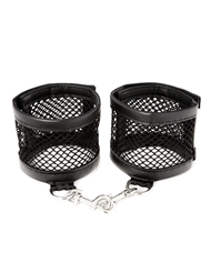 Additional  view of product FISHNET ANKLE CUFFS with color code BK
