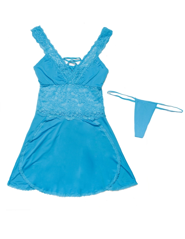 Whimsey And Dreamy Babydoll ALT3 view Color: AZBL