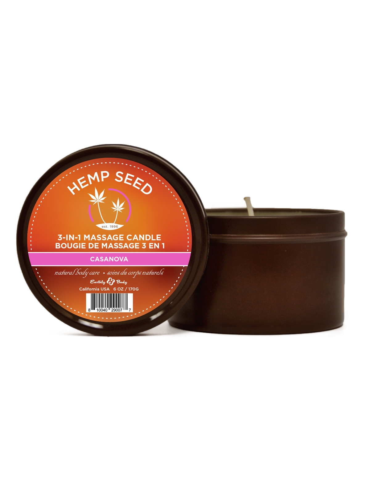 alternate image for CASANOVA MASSAGE CANDLE - HEMP SEED
