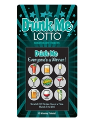 Front view of DRINK ME LOTTO SCRATCHERS