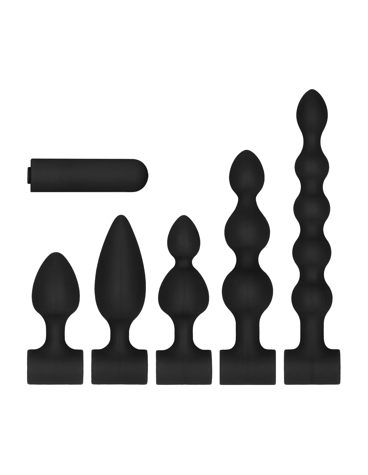 alternate image for OUCH SILICONE RECHARGEABLE VIBRATING ANAL SET