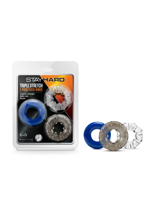 Stay Hard Triple Stretch C-Rings ALT3 view Color: AS