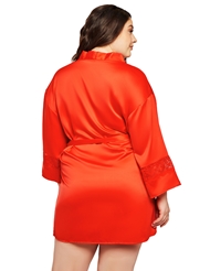 Alternate back view of SWEETLY SATIN ROBE