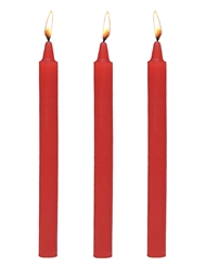 Alternate back view of FIRE STICKS - FETISH DRIP CANDLE SET OF 3