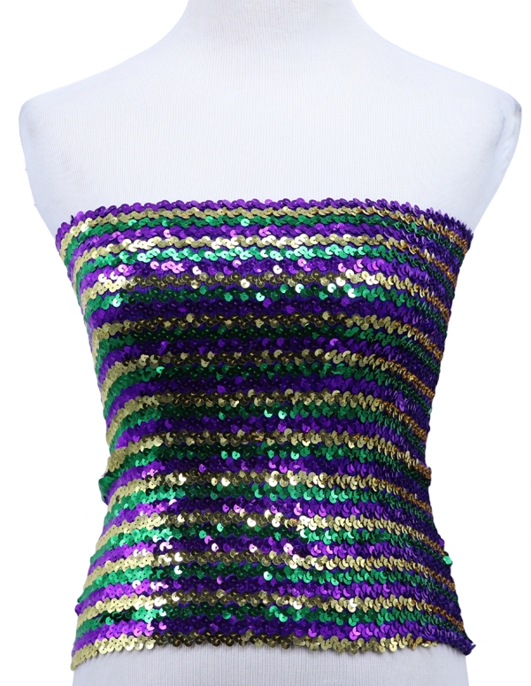 Mardi Gras Fringe Skirt Set ALT2 view Color: MC