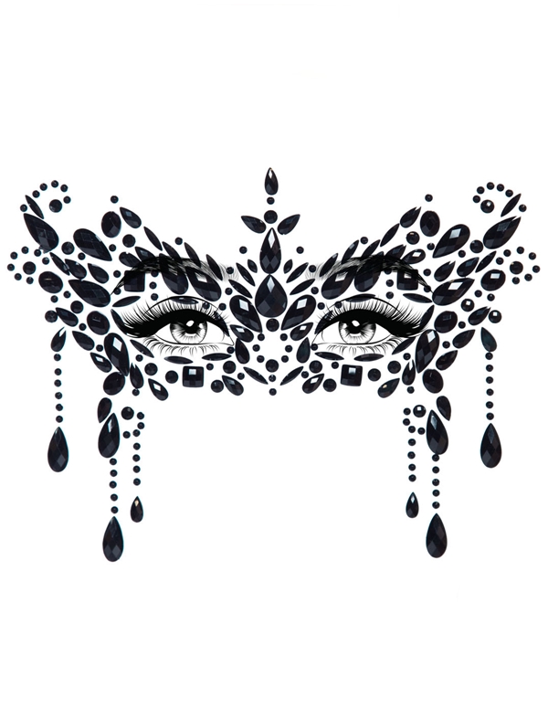 Masquerade Adhesive Face Jewels default view Color: BK