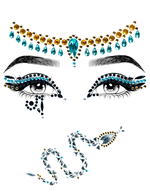 Cleopatra Adhesive Face Jewels default view Color: MC