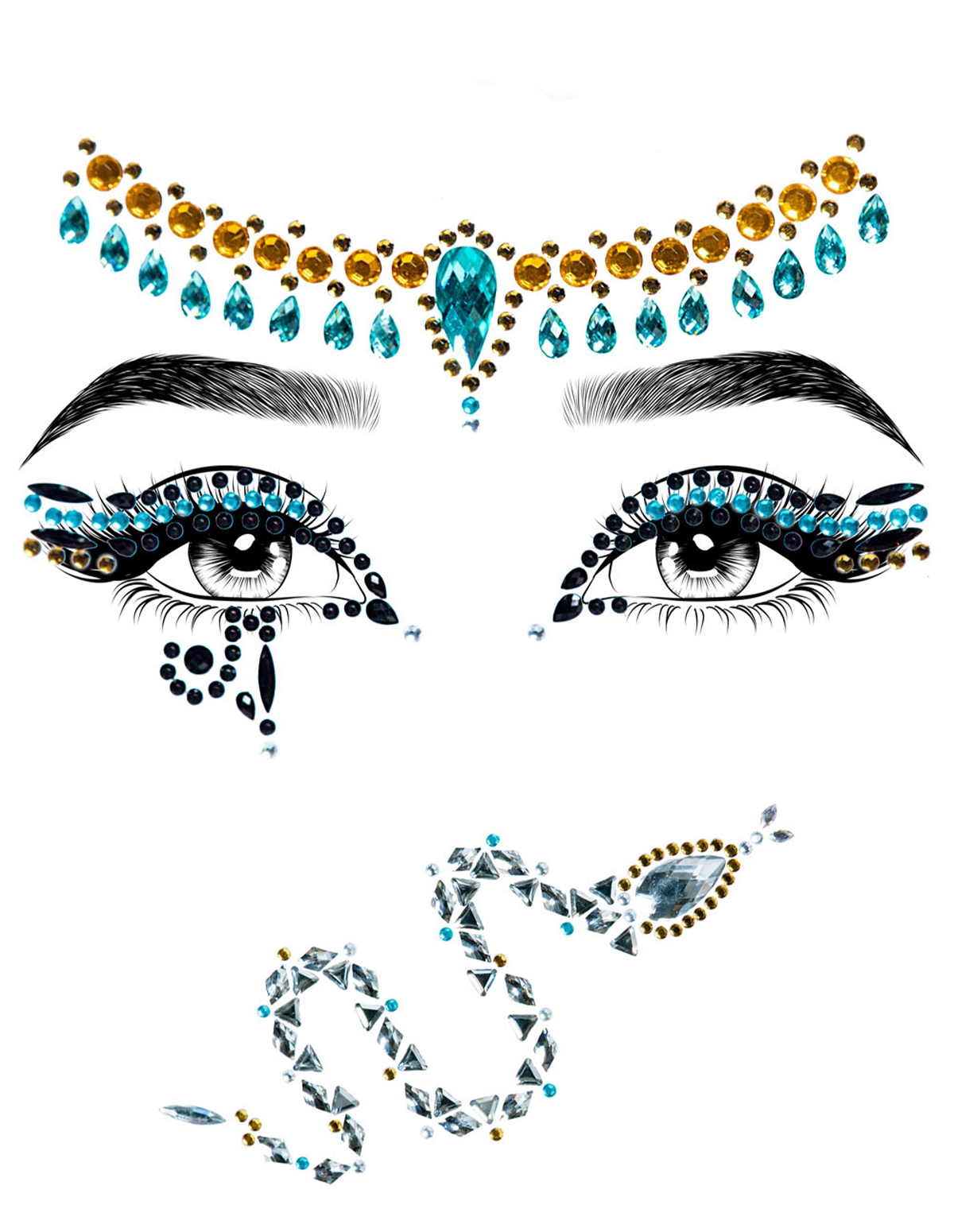 alternate image for Cleopatra Adhesive Face Jewels