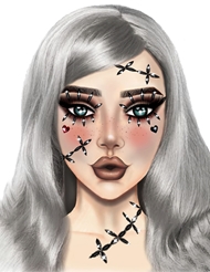 Alternate back view of STITCHES ADHESIVE FACE JEWELS